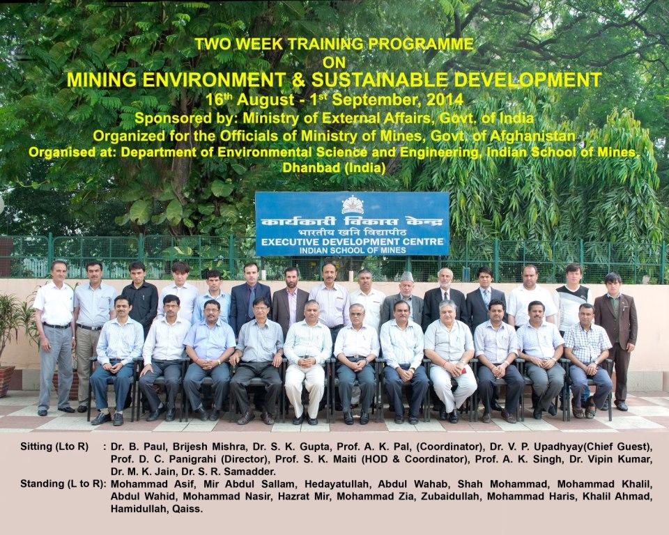 Training Programme (Sept 2014)